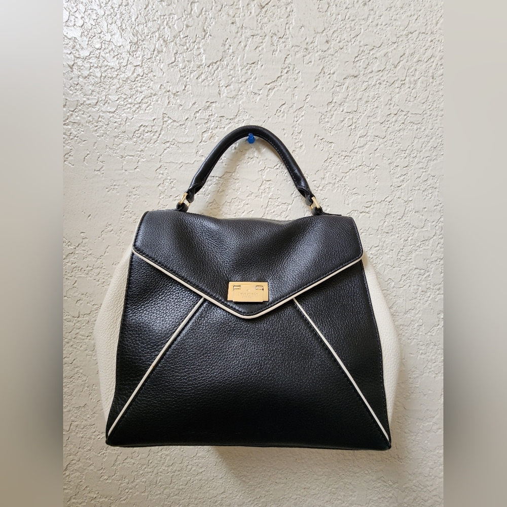 *KATE SPADE Satchel / Crossbody Bag Color- Black/Cream exterior, Pink int…